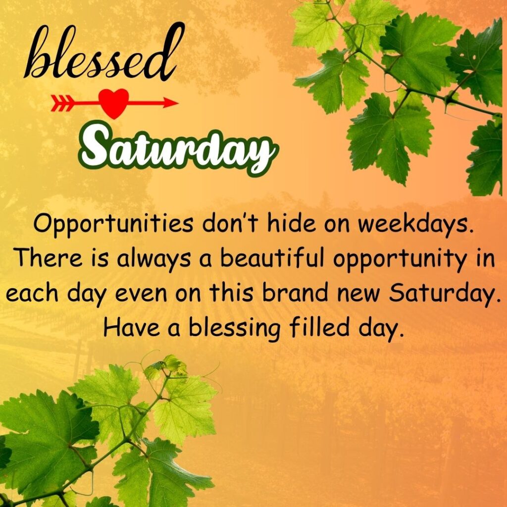 Good Morning Saturday Blessing