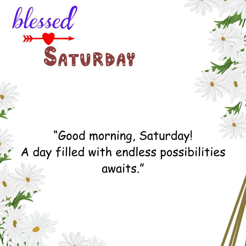 Good Morning Saturday Blessing