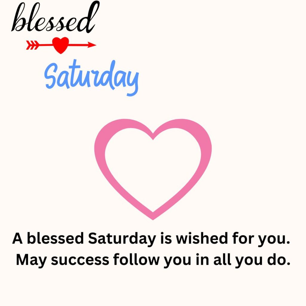 Good Morning Saturday Blessing