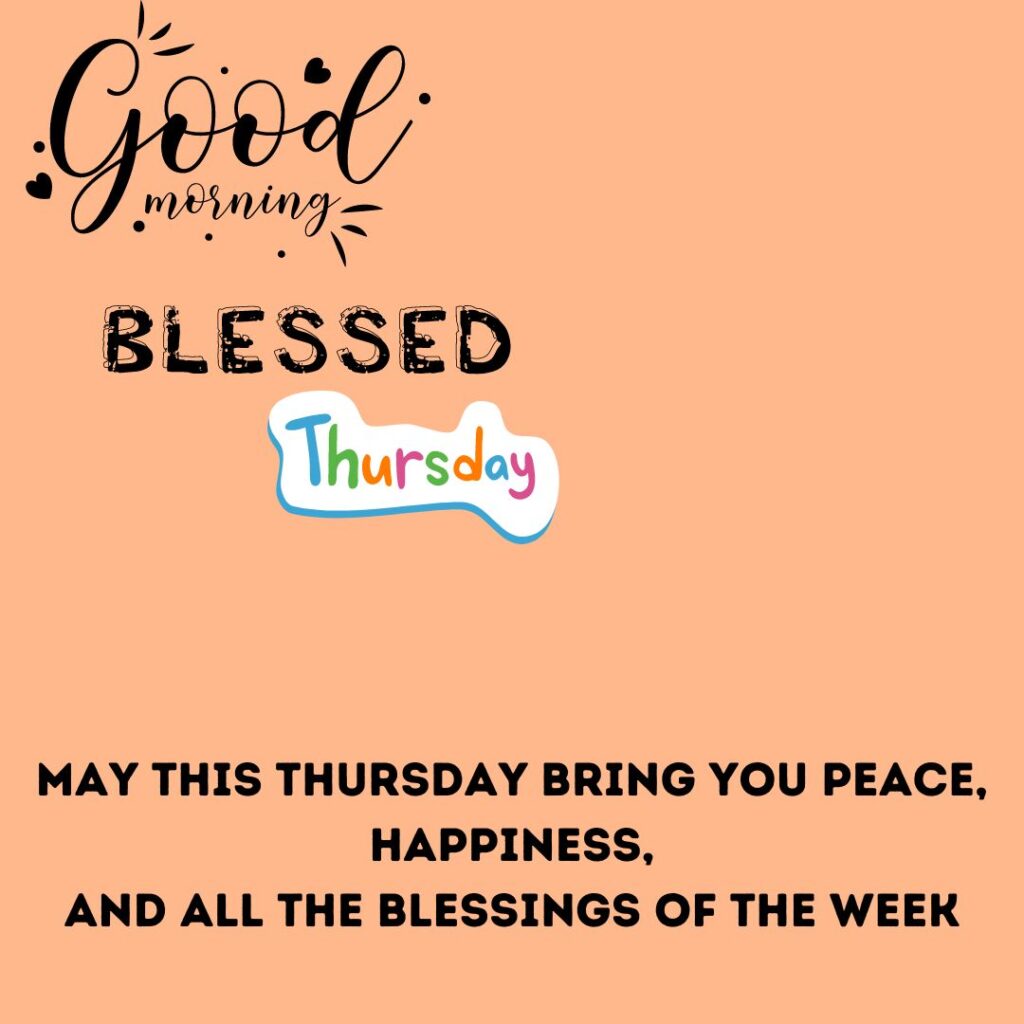 Happy Good Morning Thursday Blessing Images