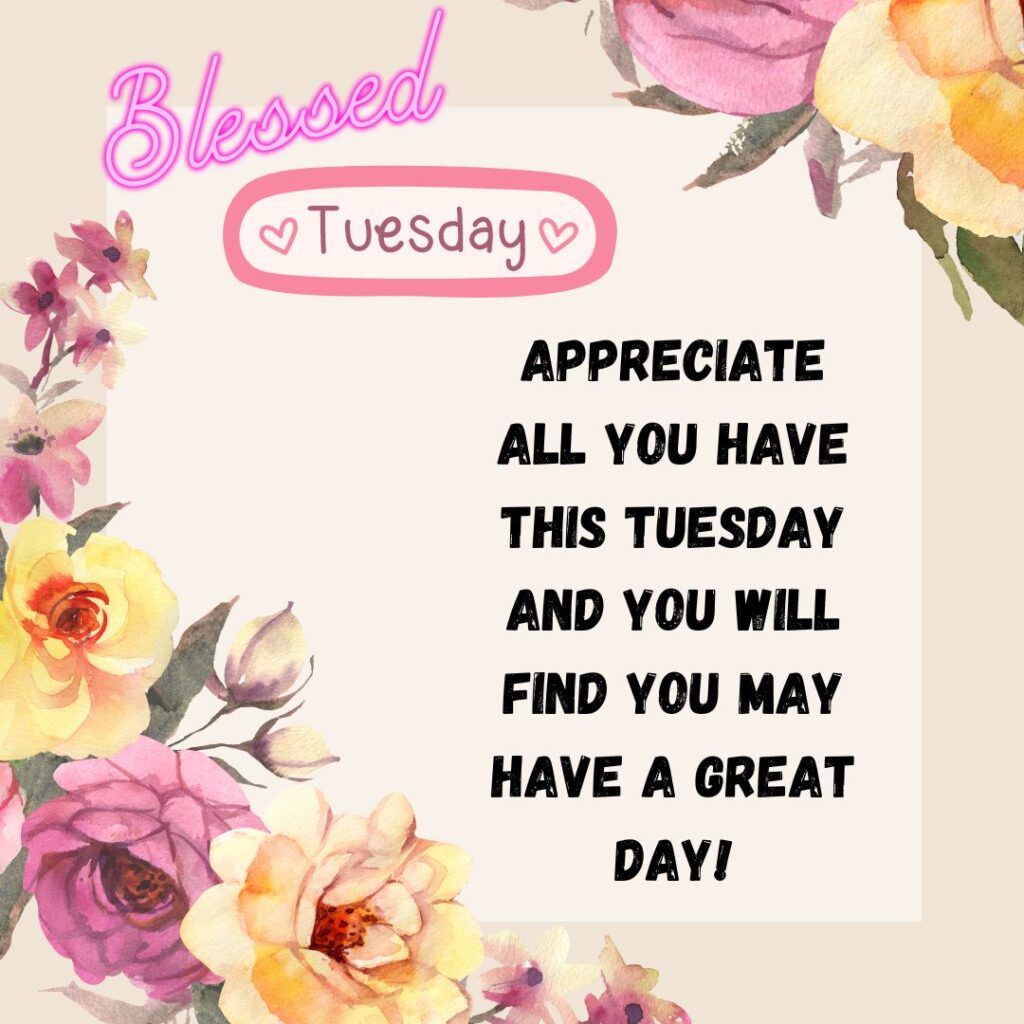 Colorful Good Morning Tuesday Blessing Images