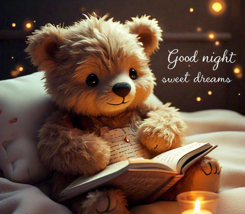 Cute Good Night Images of teddy bear